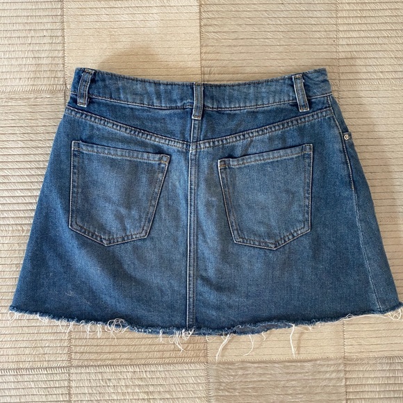 SOLD H&M Divided High Waisted Denim Skirt Size 6 - Picture 5 of 5